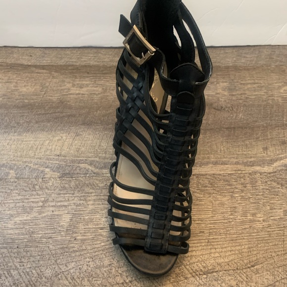 vince Camuto gladiator Stiletto Strappy Ankle Dressy Black Sandal Size 10 - Picture 6 of 10